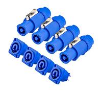 4Pack Powercon Connettori di Alimentazione 3 Poli,Compatibile con neutrik Powercon Male Female per Cavo Alimentazione, Adattatore Powercon Connettore Jack Maschio Femmina da Pannello