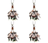 4packs Duck Hunting Ornament, Funny Hunting Decor Acrylic Christmas Tree Hunting Hanging Ornaments, Christmas Duck Ornament For Christmas Tree Car mirrors Accessories