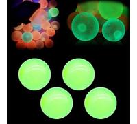 4packs Glorbs sticky ball, Glows in The Dark sticky ball That Stick to The Ceiling, Super Soft Sticky Glows Balls, Stress Relief Balls for Kids and Adults, Sensory Toys