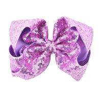 4pc 8 pollici grande arcobaleno fiocco for capelli paillettes nastro fermagli for con clip a coccodrillo copricapo accessori bowknot per Cappelli(Color14)