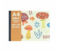 4PC-A4 Graffiti Frutta e Verdura Piano Picture Book con pad Creativo Sketch Book-Giallo
