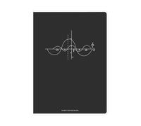 4PC-B5 Custodia in gomma trasparente per esercitazione-Notebook per compiti creativi per studenti-Serie lavagna: Stile uno