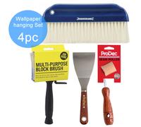 4pc Carta da Parati Parete Decorazione Set Raschietto Spazzola Incollando Roller