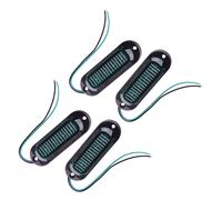 4pc Green 4-LED Oval Side Marker Lights Clearance Light Truck Trailer Waterproof