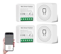 4PC Interruttore Wifi, Modulo Interruttore Intelligente, Mini Smart Switch | 16A Interruttore Smart Wifi Compatibile con Alexa, Smart Life, Tuya, 2.4G Interruttore Alexa, È necessario il filo neutro