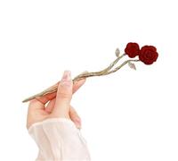 4pc Rose Flower Hair Stick Tassel Hairpin Chinese Wedding Accessories Female Ornament Styling Tools(Sliver)