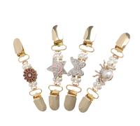 4PC Sweater Clips Retro ecologico placcatura cave spille in lega maglioni