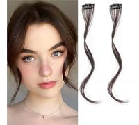 4PC Synthesis Bangs Wig Hair Extensions Curly Clip-on Front Side Long Wavy Blone(D,10inches)