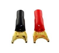4PC Y-shaped Banana Head Speaker Speaker Speaker Cable Connector Audio Senza Saldatura Tutto Rame Placcato Vero Oro