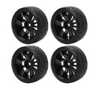 4PCS 1/10 Drift Car Tires, Pneumatico Duro per Tamiya TT02 On Road Drifting Car RC Pneumatici e Ruote in Gomma Set Nero