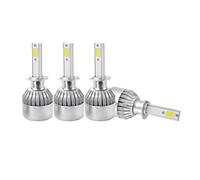 4pcs 10000LM 55W LED Car Headlight H1 Halogen Lamp Bulb Built-in Cooling Fan 6500K White