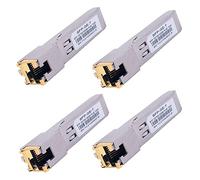 4PCS 1000BASE-T Gigabit SFP to RJ45 Copper Ethernet Modular Transceiver for Cisco,Meraki,Ubiquiti,D/TP Link,Supermicro,Netgear,Broadcom, 1.25G SFP-T CAT5E/CAT6 up to 100m Mikrotik S-RJ01