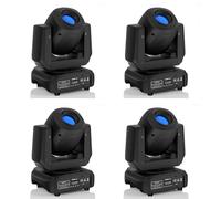 4PCS 100W Teste mobili LED RGBW Luci da palcoscenico 3Prisma effetto Luce DJ Fari 8 colori 8 Gobos per Discoteca Bar Festa Illuminazione