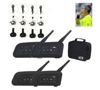 4pcs 1200M Intercom Full Duplex 4-Ways Football Coach Judger Curvetta Auricolare Arbitro di Comunicazione BT Interphone