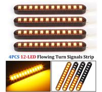 4Pcs 12LED Camion Freccia Stop Coda Striscia Luci Freno Sequenziale che Scorre