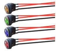 4Pcs 12V-24VDC/10A Precablato Interruttore a Levetta Impermeabili Con Luce a Led