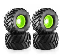 4pcs 135 mm 1 pneumatici da buggy in a 10 in con ruota hex da 12 mm compatibili con 1 a 10 parti di vagoni rc buggy upgrade simili ai modelli Himoto(Green)