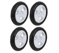 4pcs 135mm Dia Plastic Single Wheel Stroller Pulley Rolling Roller White 6x22mm