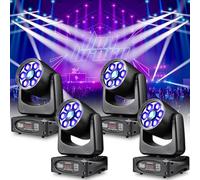 4PCS 150W Teste mobili LED RGBW Disco DJ Luci 6 Bee Eye Prisma Effetto Luce con 8 Gobos Illuminazione Palcoscenico per Feste Bar Club Matrimoni Chiesa Live Band
