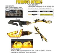 4PCS 15LED Indicatori Per Moto Scooter Quad Cruiser K1V8