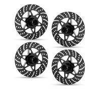 4pcs 17mm Hub Hub Adattatore Ruota Freno METAL di aggiornamento del metallo Compatibile con auto RC 1/7 1/8 in come modelli criminali illimitati per infrazione(Black)