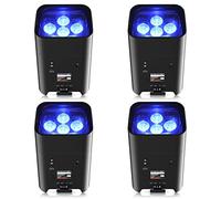 4pcs 18W*6 batteria led par Faro RGBWA+UV ricaricabile outdoor luce discoteca per illuminazione palco con telecomando/DMX/APP (iOS/Android) luce della festa per DJ KTV bar banda