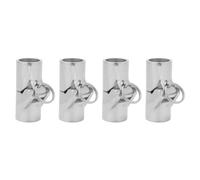 4PCS 25mm 316 Stainless Steel Boat Pipe Connector Folding Coupling Tube Joint Fittings with Rotatable Design for Marine Yacht FRP Inflatable Business Boats Proof and Easy