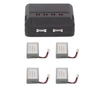 4Pcs 3.7V 2000mAh Drone Lipo Batteria con Caricabatterie per KY601S H11D H11C RC UAV Drone Quadcopter, RC Drone Batteria di Ricambio