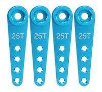 4PCS 37Mm 25T Metallo Estensione Braccio Sterzo Clacson per RC Auto Crawler