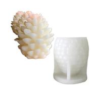4PCS 3D Pigna Candela Stampo In Silicone FAI DA TE Multicavità Pinoli Resina Sapone Che Fanno Set Torta Al Cioccolato for Ghiaccio Decorazioni Di Natale Per Realizzare Candele
