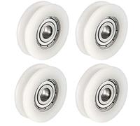 4pcs 5 * 24 * 7mm U Groove Nylon Flessibile Cuscinetti a Sfera Ruote a Rulli per Mobili
