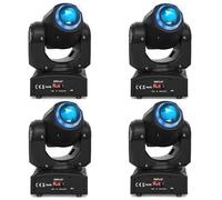 4PCS 50W LED Beam Teste Mobili Luci Palcoscenico, RGBW 8 Gobos 8 Colori Effetto Stroboscopico DMX512 Luci Discoteca Attrezzatura Professionale per DJ Prestazioni Serata KTV