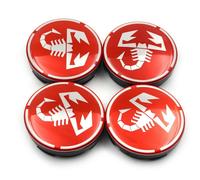 4pcs 60mm Scorpion Car Wheel Tire Center Hub Caps Covers Rosso Argento