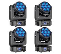 4PCS 7X40W Teste Mobili Luci Led RGBW Discoteca Teste Mobili Beam Funzione Zoom Effetto per Natale feste concerti matrimoni Discoteca eventi Bar Club luci discoteca