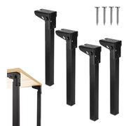 4pcs 90° Iron Folding Table Legs Self-Locking Hinge Furniture Support Legs Metal Coffee Table Legs,Desk Legs Replacement Legs,for Laptop Table,with Screws (70cm(27.5in))