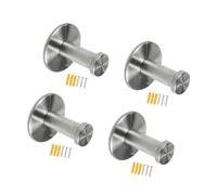4Pcs Acciaio Inox Appendiabiti Appendiabiti Da Parete Asciugamano Appendiabiti Singolo Cappello Hardware Gancio Da Parete Asciugamano per Cappello Abbigliamento Hardware Metallo Hardware