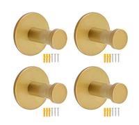 4Pcs Acciaio Inox Appendiabiti Appendiabiti Da Parete Asciugamano Appendiabiti Singolo Cappello Hardware Gancio Da Parete Asciugamano per Cappello Abbigliamento Hardware Metallo Hardware
