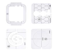 4Pcs Acrilico Trasparente Quilting Righello Freemotion Modelli Macchina Da Cucire Strumento Per Patchwork Macchina Da Cucire Modelli