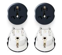 4PCS Adattatore Universale da Presa Cina a Europa, Plug Adapter per Prese EU, Adattatore Universale per Europa USA UK Thailandia Svizzera Italia, Adattatore da Viaggio per Presa Tedesca