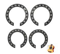 4pcs Adesivo intarsio rosetta per chitarra chitarra suono foro decalcomania Adesivi per chitarra acustica Inlaystickers per Chitarre Acustiche Per parti e accessori di chitarra classica acustica