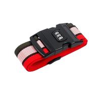 4Pcs Adjustable Luggage Strap Packing Belt Travel Essential Accessories Suitcase Supplies Fixed Cipher Lock Per Bagagli(Red)