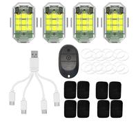 4pcs Aircraft Stroboscopico Lampada Microusb Ricarica M3 Turn Indicatore 37V