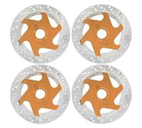 4PCS Aluminum Alloy RC Brake Disc Metal Hex Adapter, Universal 1/10 Remote Control Car Brake Disc with CNC Precision Fit, Anodized Anti - Rust Surface for RC Sports Car SUV (Oro)