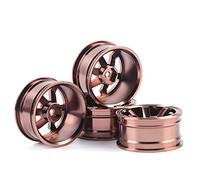 4pcs Aluminum Alloy Wheel Hub for 1/10 Flat Running Drift RC Car, Lightweight Anodized RC Wheel Hub with 52mm Diameter, Compact Design for Easy Assembly and Replacement (Caffè 15,75 X 6,69 X 0,39
