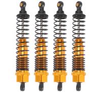 4PCS Ammortizzatore 108Mm nel Lega di Alluminio, Sospensione Ammortizzatore un Molla Assemblata Anteriore Posteriore per 1/10 HSP RC Giallo-Auto