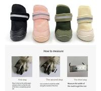 4pcs Animale Domestico Cane Calzature Anti Scivolo Traspirante Gatto Scarpe per