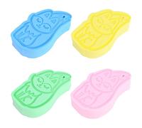 4Pcs Assorted Color Baby Bath Sponges Gentle Exfoliating Sponge for Kids