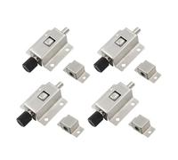 4PCS Automatico Molla Latch Scorrevole Chiusura Scorrevole In Acciaio Inox Serratura Automatica Della Porta per Casa Hardware Bagni Garage