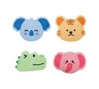 4pcs Baby Relax Sponge, Spugne da Bagno per Neonati, Spugna Ultra Assorbente, Spugne Riutilizzabili E Lavabili, Bambino Morbida Spugna da Bagno,Spugna Dalle Forme Simpatiche per Il Bagno di Casa