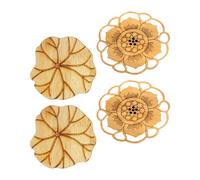 4pcs Bamboo Coasters Home Coaster Zen Style Coasters Cups CAMPA